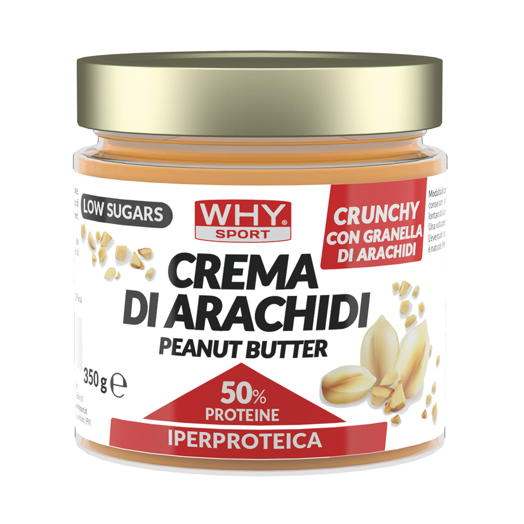 WhySport CREMA DI ARACHIDI PEANUT BUTTER IPERPROTEICA 350g