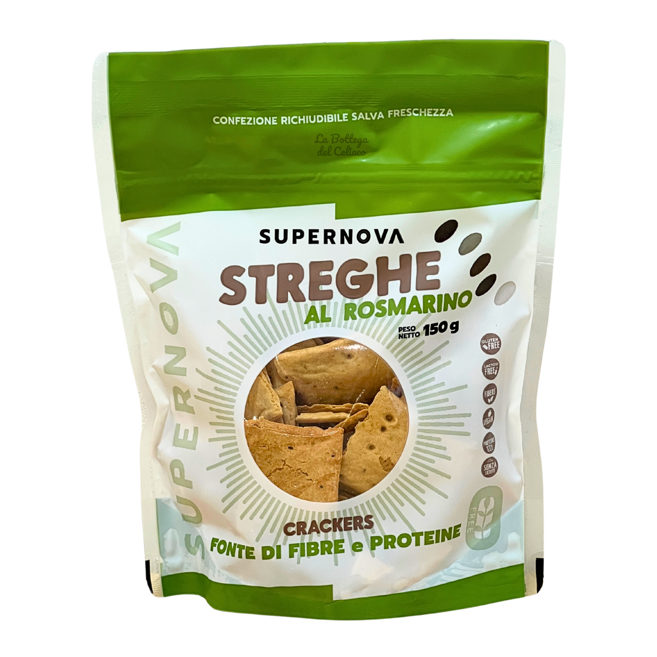 SUPERNOVA STREGHE - CRACKERS PROTEICI GLUTEN FREE 150g