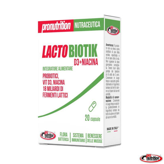 PRONUTRITION LACTOBIOTIK d3+NIACINA 20capsule