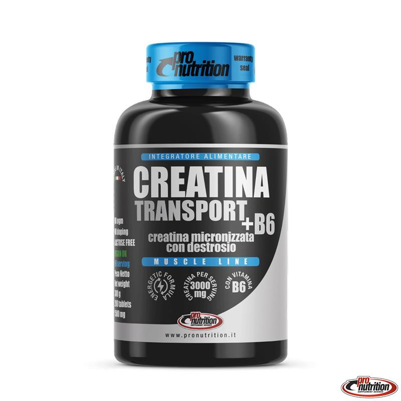 Pronutrition Creatina Transport + B6 Creatina Micronizzata con Destrosio 200 Compresse